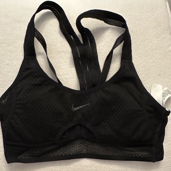 Nike Black Racerback Sports Bra with Breathable Fabric - Picture 5 of 9